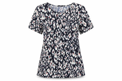 Womens UK Size 10 Saloos Blue Basic T-Shirt