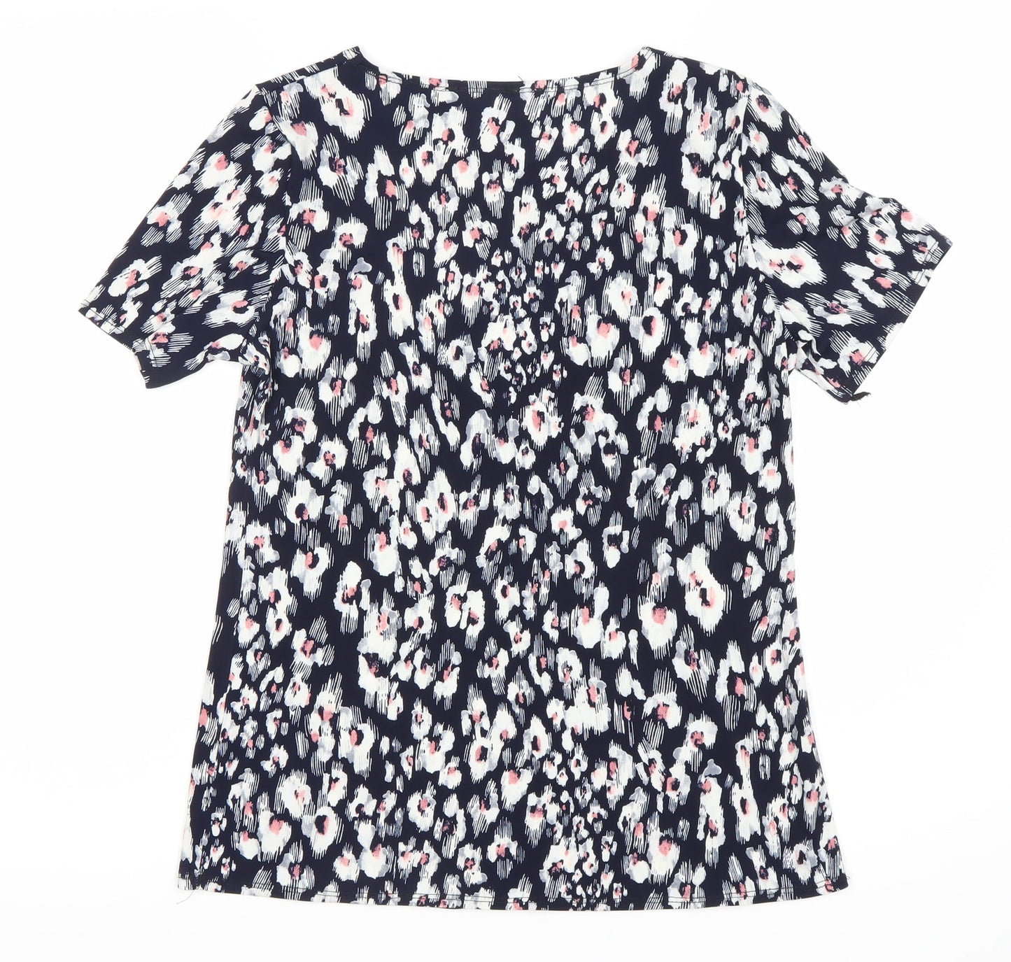 Womens UK Size 10 Saloos Blue Basic T-Shirt