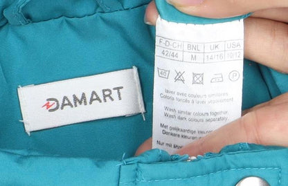 Damart Women’s Blue Quilted Hooded Jacket Size 14