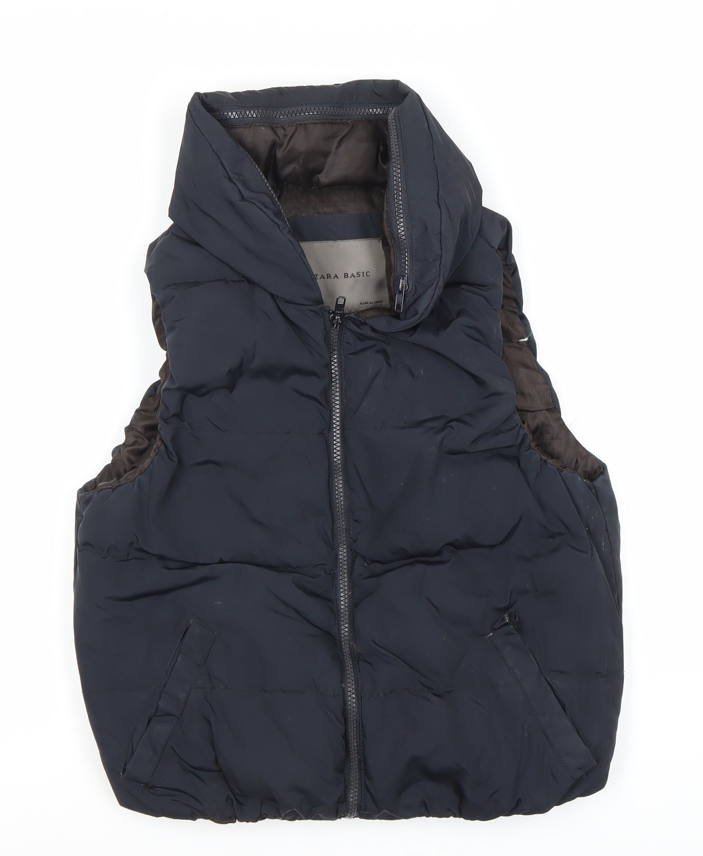 Womens UK Size 8 Zara Basic Black Puffer Jacket