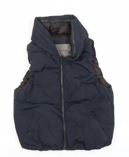 Womens UK Size 8 Zara Basic Black Puffer Jacket