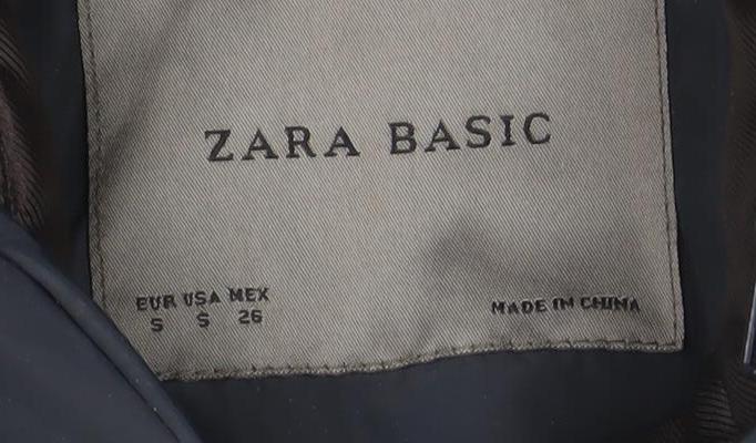 Womens UK Size 8 Zara Basic Black Puffer Jacket