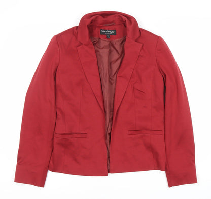 Miss Selfridge Women's Red Regular Blazer Size 6