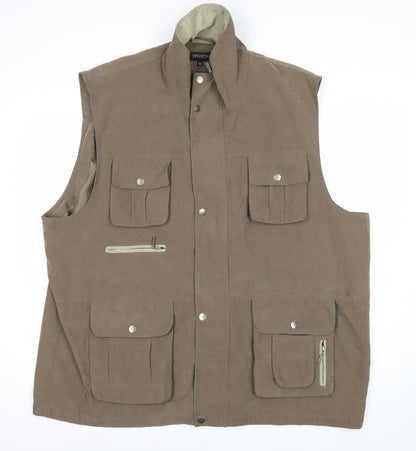 Mens UK Size 2XL Kinsston Menswear Brown Gilet