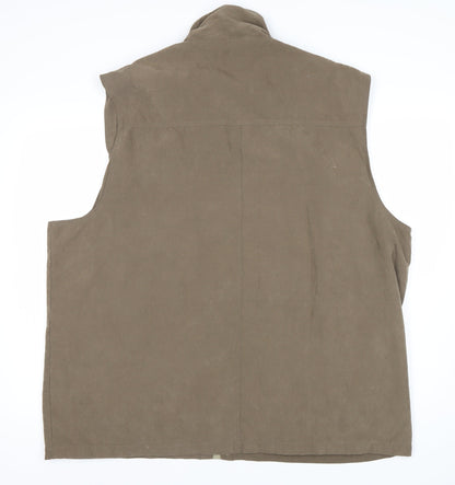 Mens UK Size 2XL Kinsston Menswear Brown Gilet