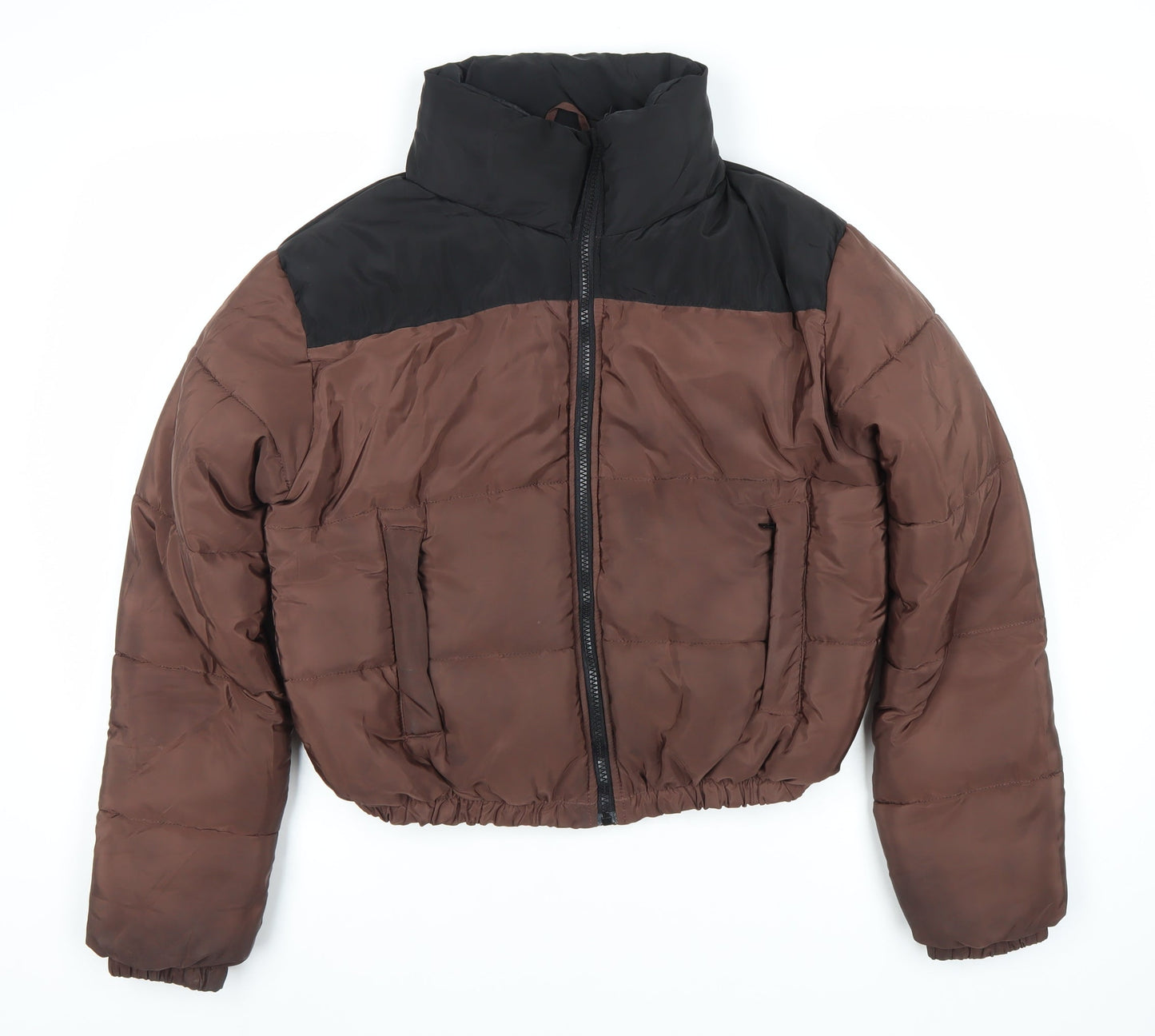 Boohoo Women's Brown Puffer Jacket 8