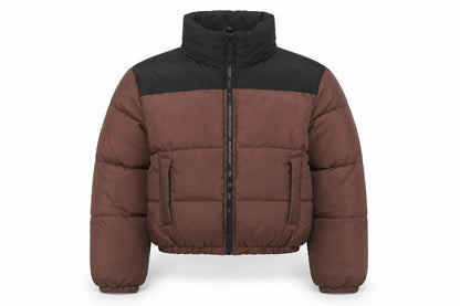 Boohoo Women's Brown Puffer Jacket 8