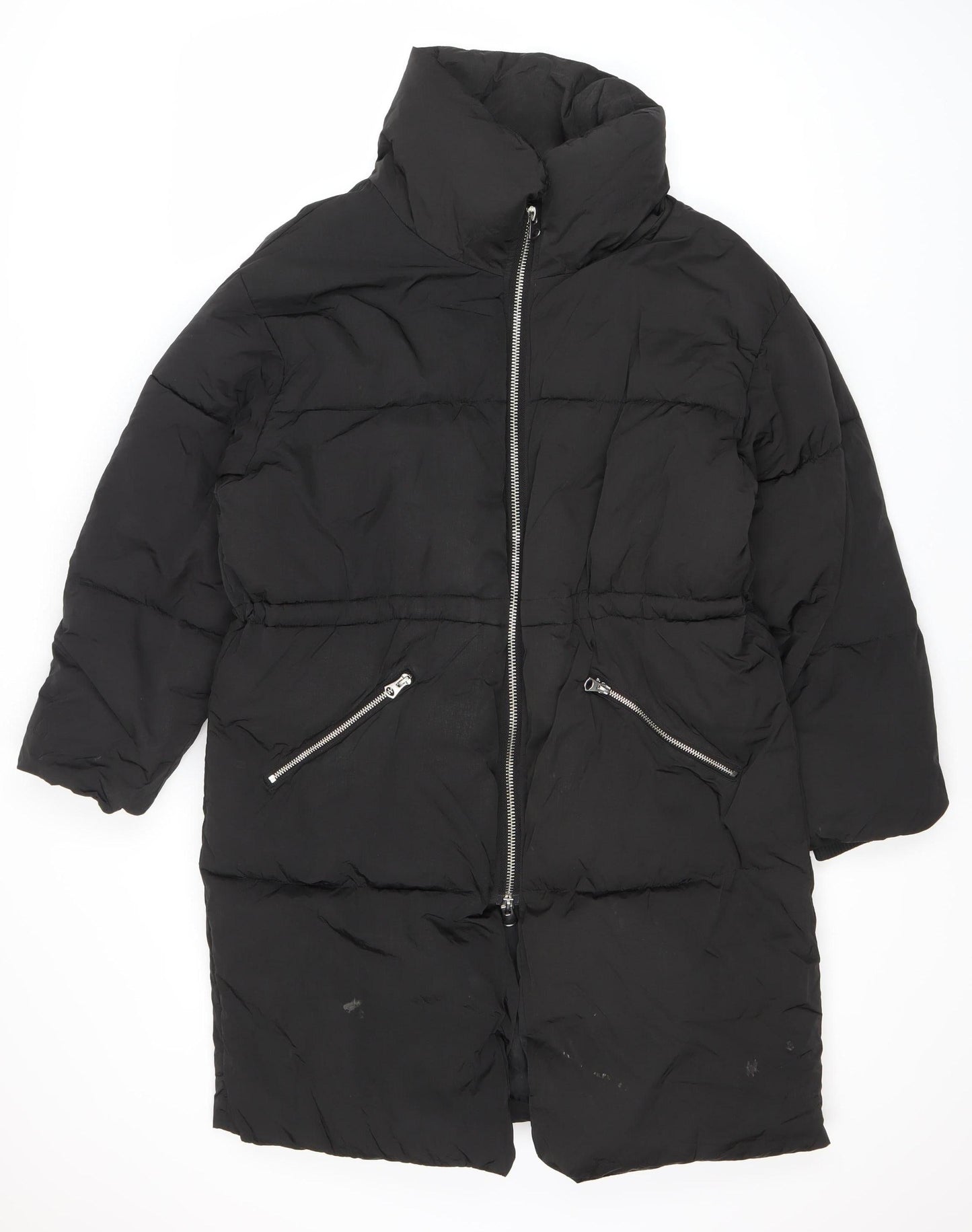 Womens UK Size S Monki Black Puffer Jacket