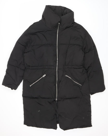 Womens UK Size S Monki Black Puffer Jacket