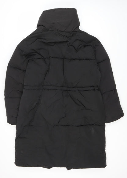 Womens UK Size S Monki Black Puffer Jacket