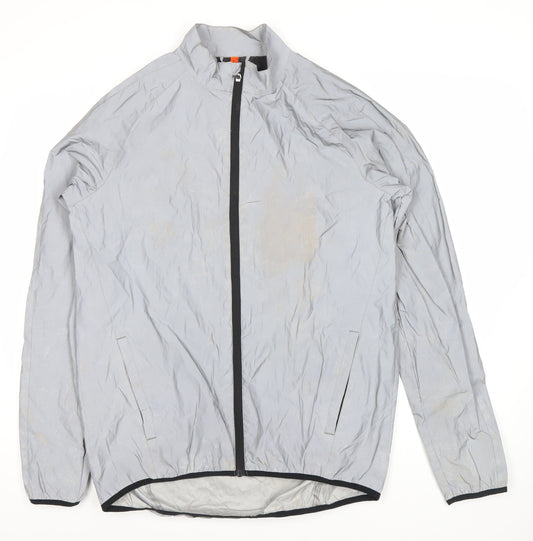 Zakti Men's Grey Windbreaker Jacket 3XS