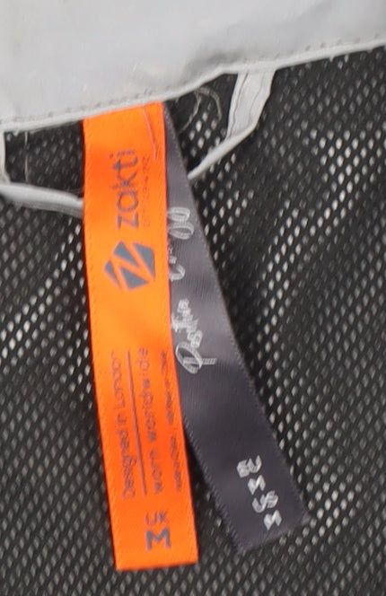 Zakti Men's Grey Windbreaker Jacket 3XS