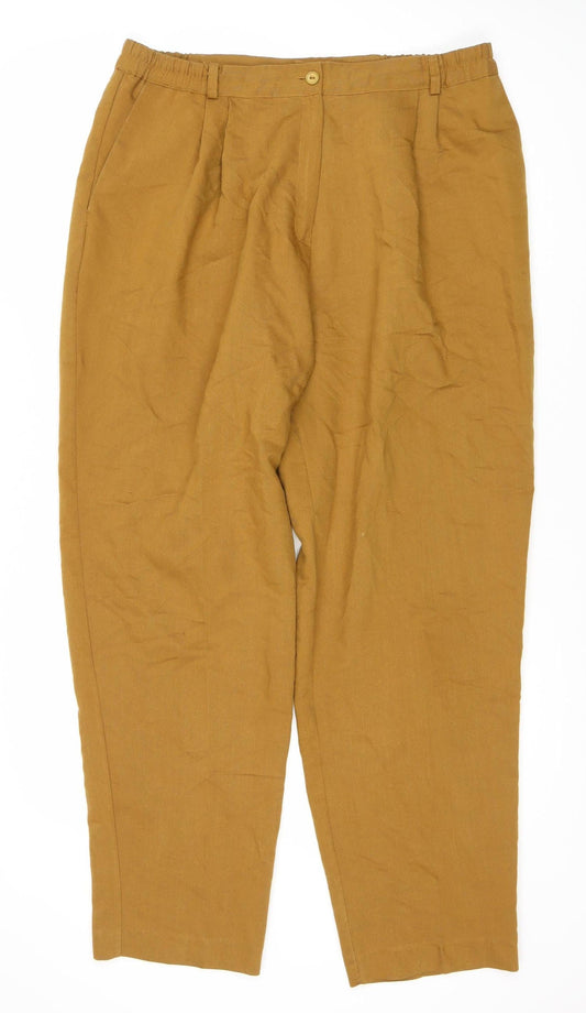 C&A Women's Brown Trousers Size 20 with Elastic Waist