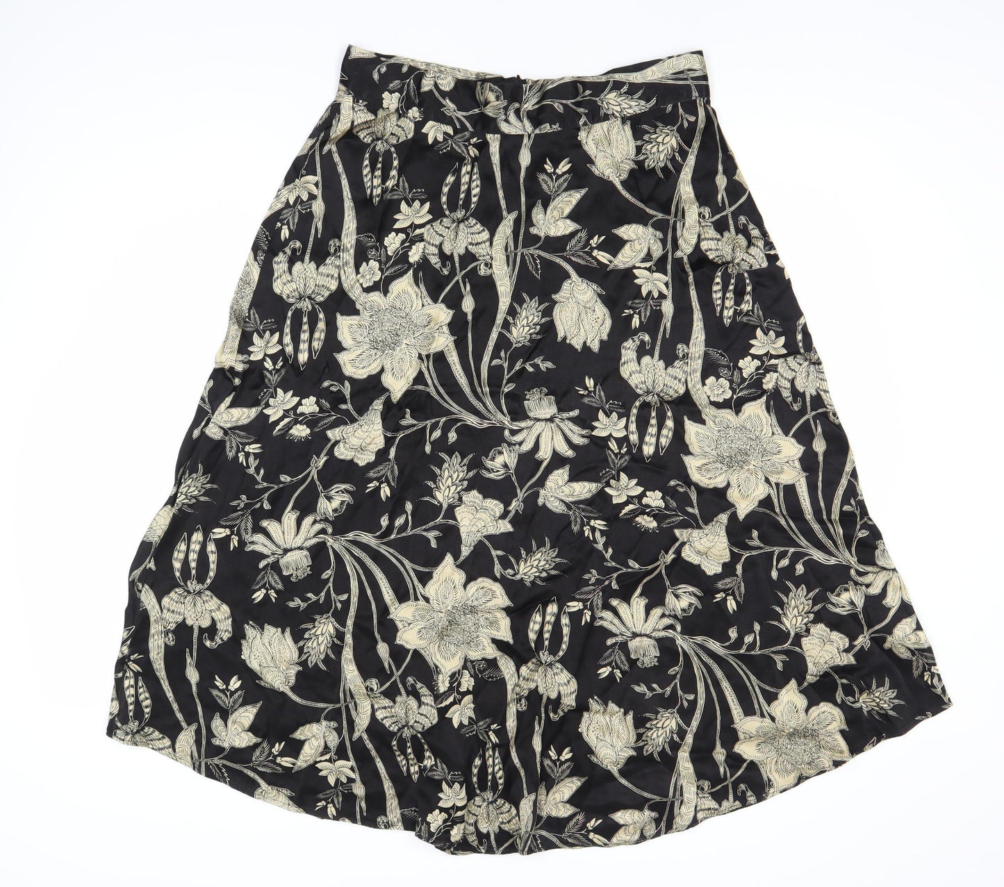 Marks and Spencer Black Floral Skirt Size 12