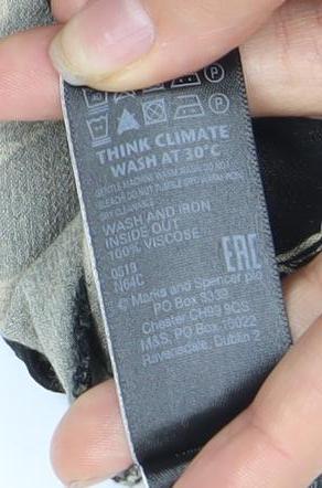 Marks and Spencer Black Floral Skirt Size 12