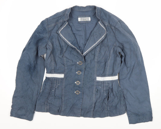 Marks and Spencer Women’s Blue Linen Blazer Size 10