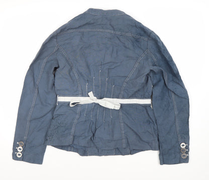 Marks and Spencer Women’s Blue Linen Blazer Size 10