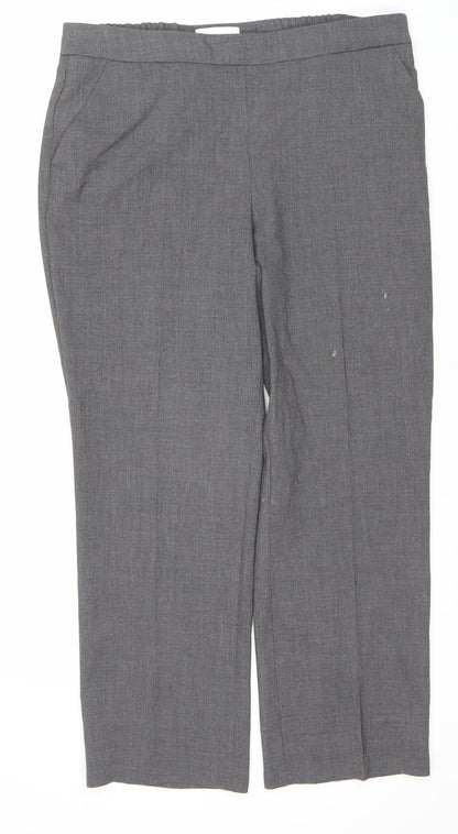 Womens UK Size 14 Marks and Spencer Regular Fit  Grey Trousers