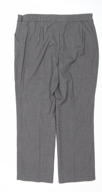 Womens UK Size 14 Marks and Spencer Regular Fit  Grey Trousers