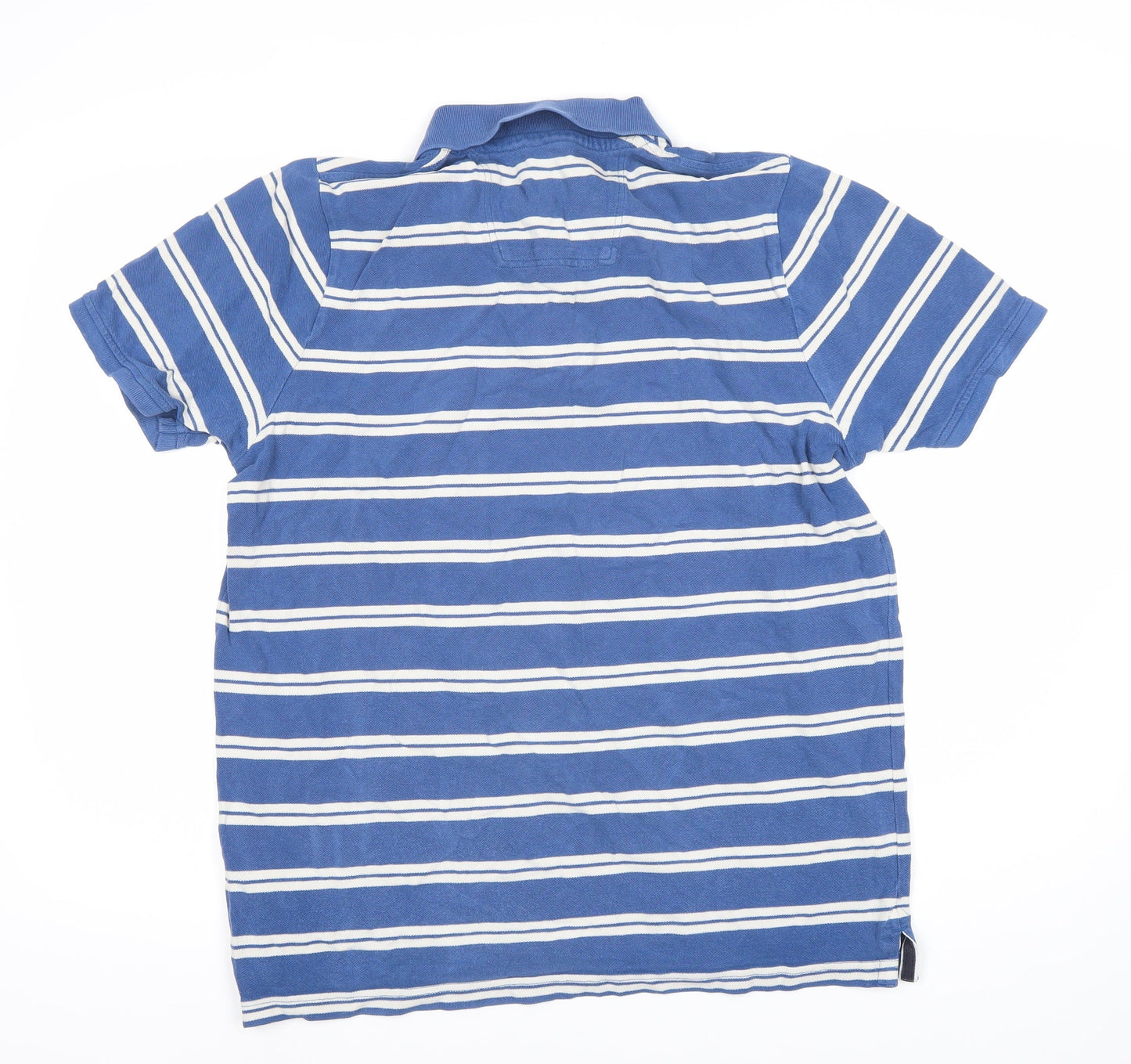 John Lewis Men's Blue Striped Polo Shirt - L