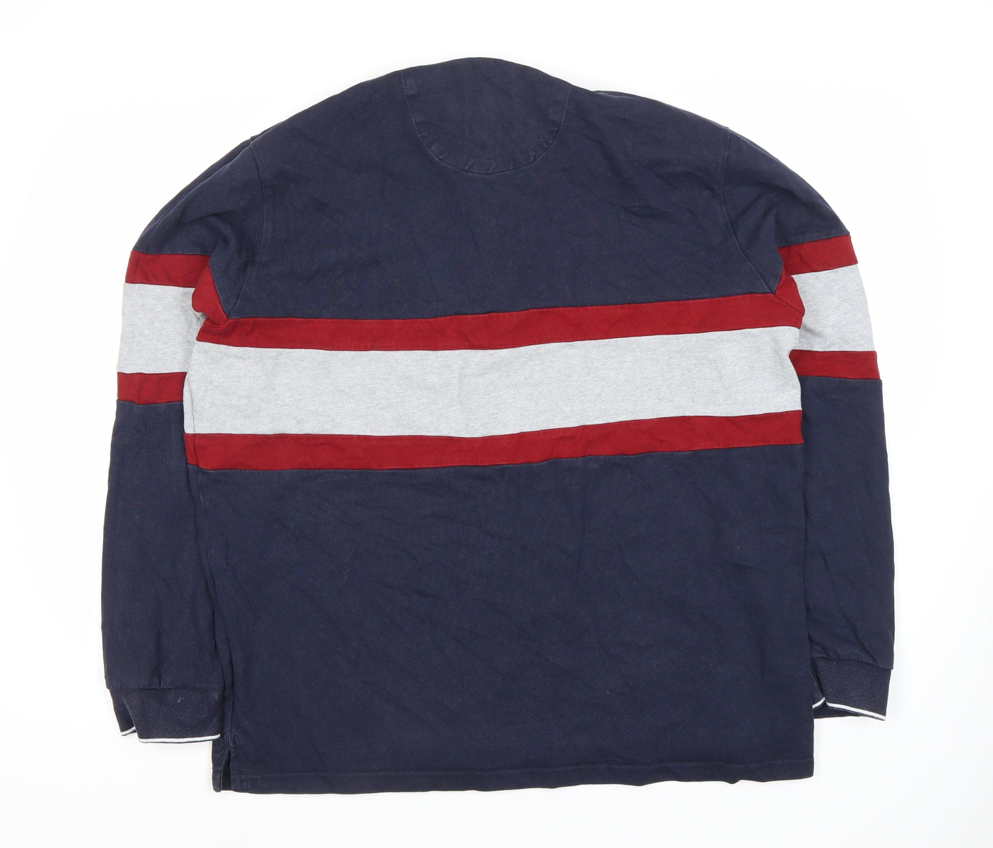 Next Men's Blue XL Polo with Logo Accents