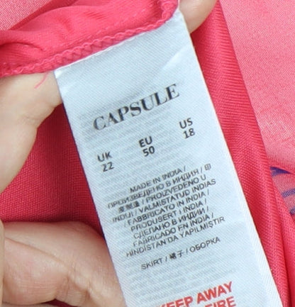 Capsule Women's Pink Floral Plus Size Shorts