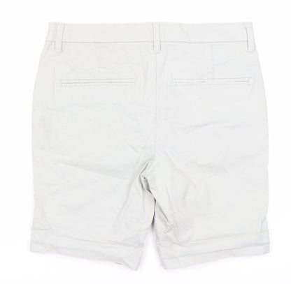 Topman Grey Chino Shorts W32 Slim Fit Button Closure