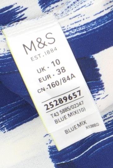 Womens UK Size 10 Marks and Spencer Multicoloured  Blouse
