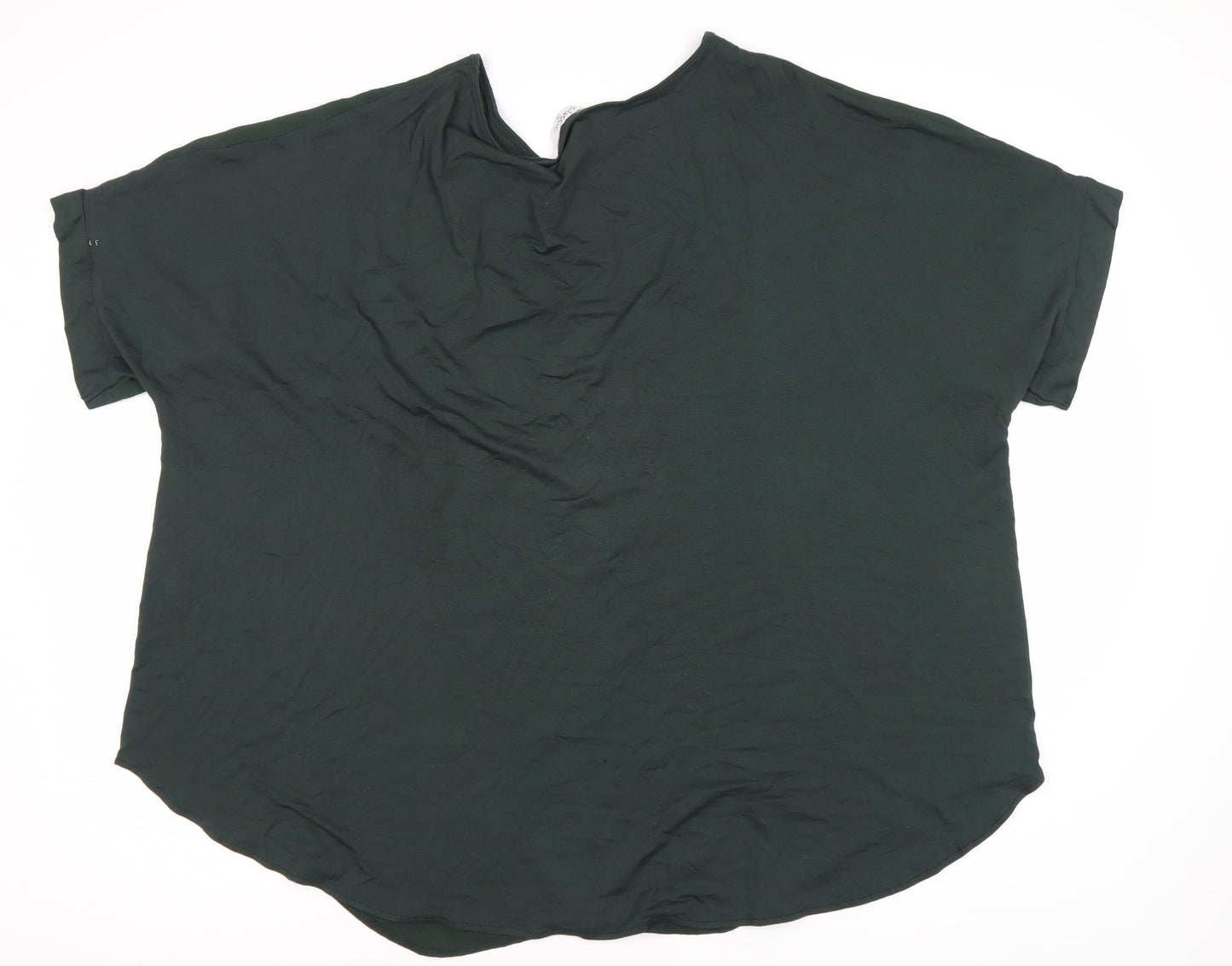 Womens UK Size 18 Classic Green Basic Blouse