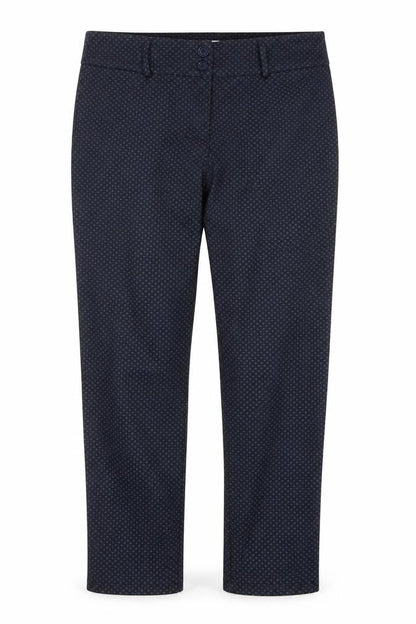 Adini Women's Blue Polka Dot Trousers, Size L