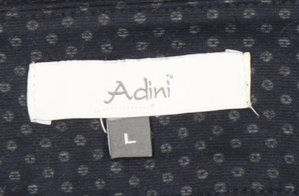 Adini Women's Blue Polka Dot Trousers, Size L
