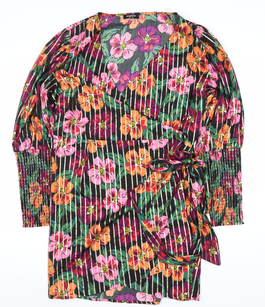 Simply Be Women's Wrap Dress - Floral Multicoloured 18