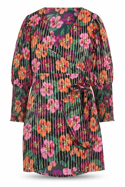 Simply Be Women's Wrap Dress - Floral Multicoloured 18