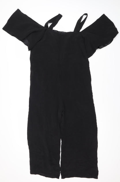Topshop Women's Black Sleeveless Jumpsuit Size 6