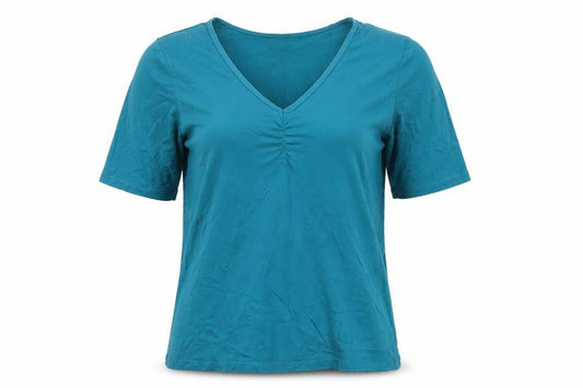 Womens UK Size S Lands' End Blue Basic T-Shirt