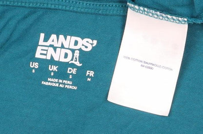 Lands' End Women's Blue V-Neck T-Shirt, Size S