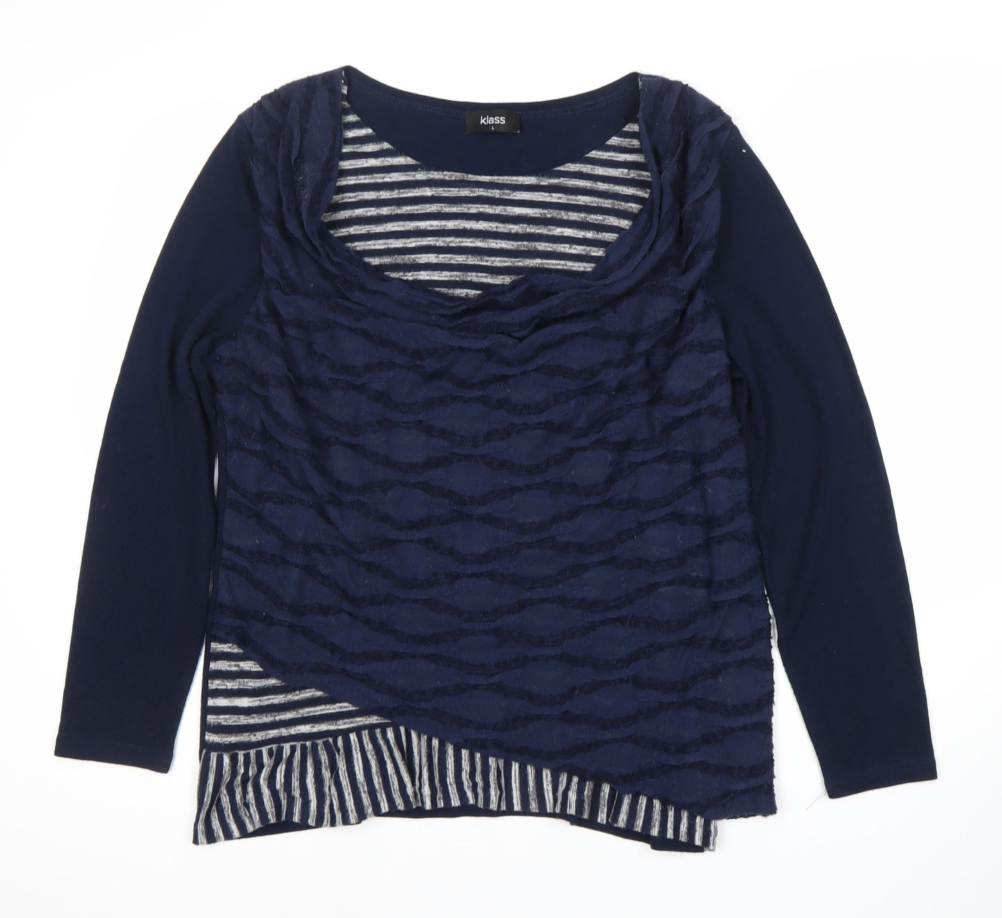 Womens UK Size L Klass Blue Tunic T-Shirt