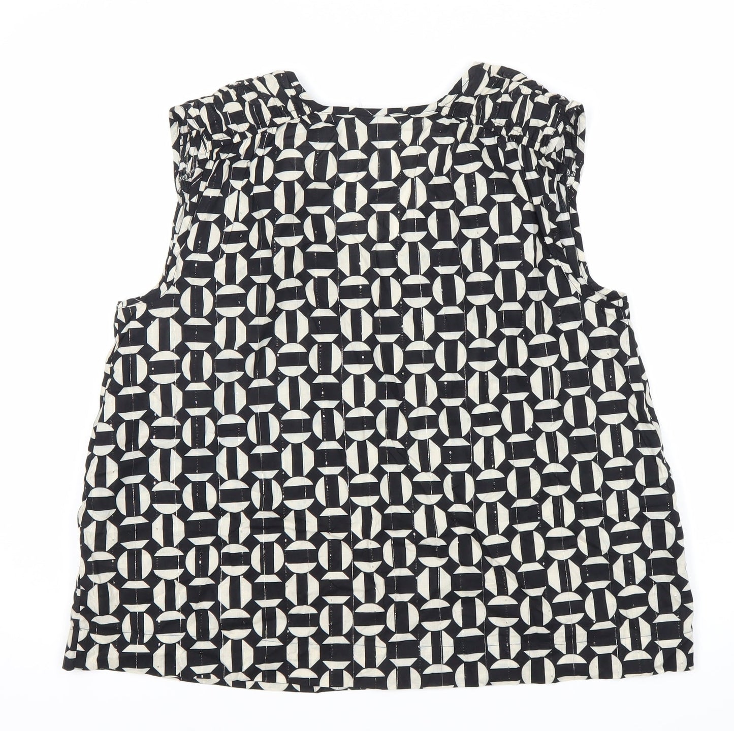 Next Women’s Black Geometric Blouse Size 12