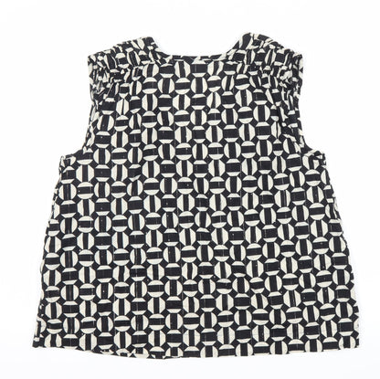 Next Women’s Black Geometric Blouse Size 12
