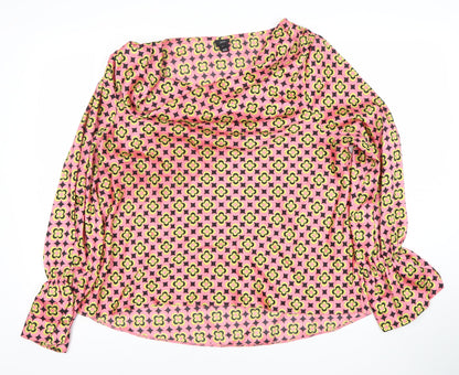Womens UK Size 14 River Island Multicoloured Basic Blouse