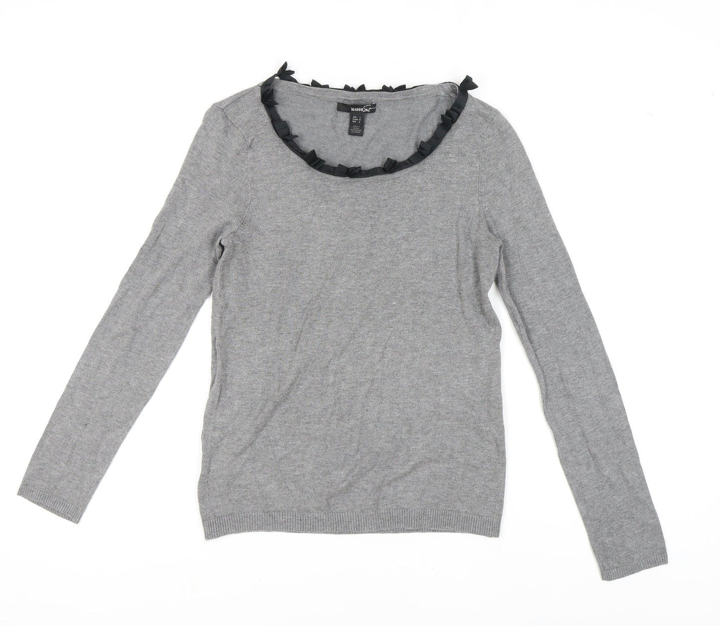 Womens UK Size 12 Mango Grey Pullover Jumper