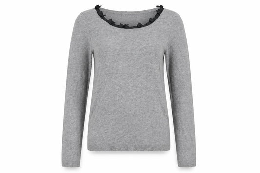 Womens UK Size 12 Mango Grey Pullover Jumper