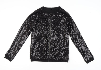 Marks and Spencer Black Sequin T-Shirt for Girls 13-14 Years