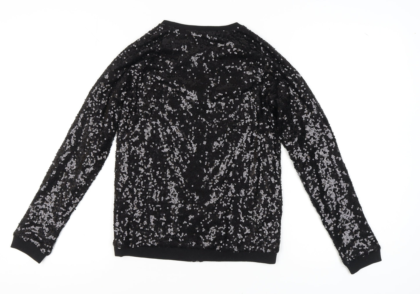 Marks and Spencer Black Sequin T-Shirt for Girls 13-14 Years