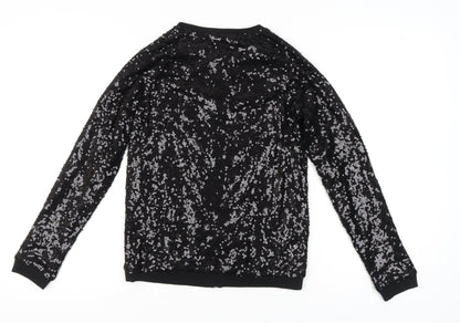 Marks and Spencer Black Sequin T-Shirt for Girls 13-14 Years