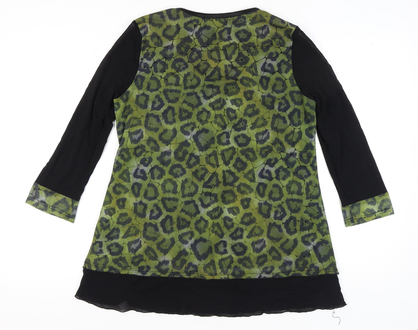 Clarity Women's Green Animal Print Tunic, Size 12