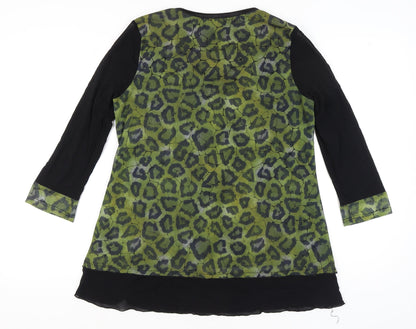 Clarity Women's Green Animal Print Tunic, Size 12