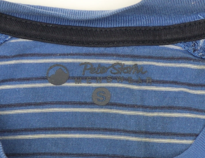 Peter Storm Men's Blue Striped T-Shirt Size S