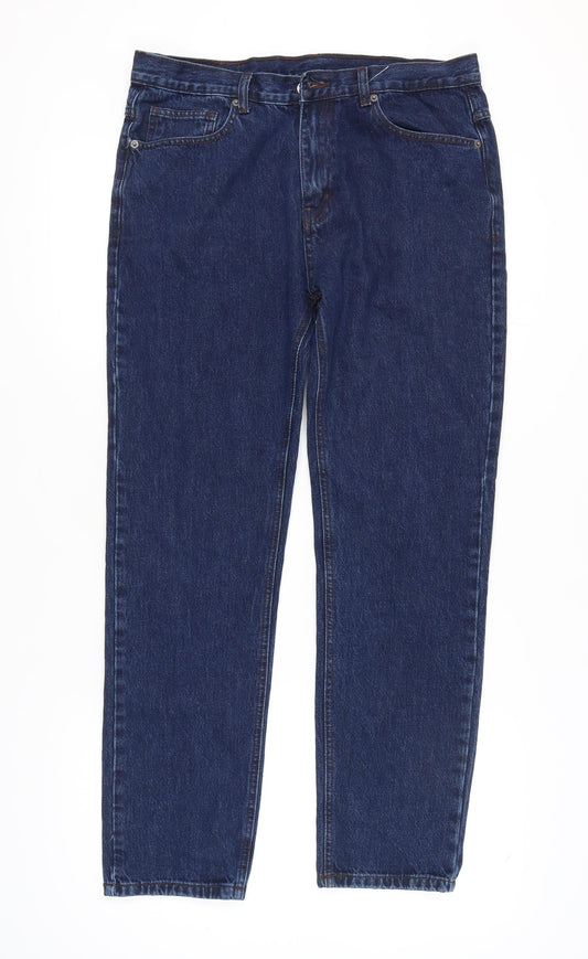 Euro Denim Men's Blue Straight Jeans