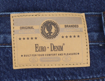 Euro Denim Men's Blue Straight Jeans